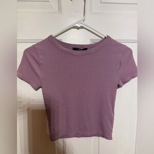 Forever 21 Lavender Ribbed Crop Top